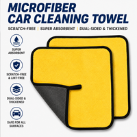 Serviette de séchage, de lavage, de polissage et de lustrage pour voiture 30*30cm avec bord en peluche, microfibre, chiffon de nettoyage pour voiture avec logo personnalisé
