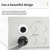 Protector de Cables de Goma EPDM de Doble Cara, Negro y Blanco, Moldeado Industrialmente, Personalizado de Fábrica, Anillo de Amarre de Goma, Ojal de Goma para Cables