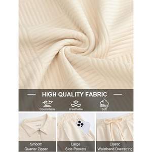 Ensemble de survêtement personnalisé pour homme, sweat-shirt à manches courtes décontracté et pantalon de jogging ample, design respirant pour adultes - Product Image 5