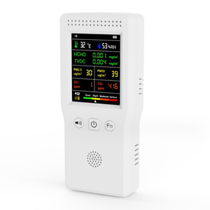 <span class=keywords><strong>Monitor</strong></span> de qualidade do ar 9 em 1 multifuncional com display automático para escritório interno TVOC PM <span class=keywords><strong>CO2</strong></span> Detector de ar - Product Image 1