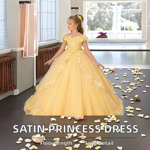 S0851N 2026 Nuevo Vestido de Satén Estilo Princesa para Fiesta, Cumpleaños, Dama de Honor, Boda, Vestido Hinchado - Product Image 2