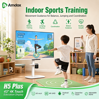 Téléviseur tactile Amdox 43 pouces, mini téléviseur portable, téléviseur tactile intelligent avec support, tableau blanc interactif