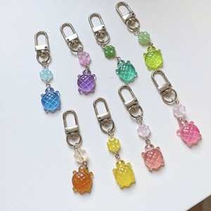 Llavero de Plástico Colorido para Mochila, Regalo, Recuerdo de <span class=keywords><strong>Fiesta</strong></span>, Llavero de Tortuga Adorable con Dije de Flor - Product Image 1