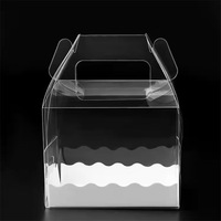 Boîte d'emballage à emporter pour gâteaux et macarons en plastique recyclé OEM personnalisée, boîte cadeau en plastique PET APET hautement transparente