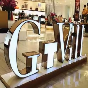 Biển hiệu chữ nổi 3D bằng thép không gỉ tùy chỉnh, đèn <span class=keywords><strong>LED</strong></span>, chống nước cho quảng cáo ngoài trời - Product Image 2