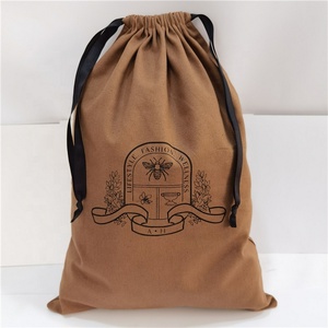 Eco-Friendly Muslin Pouch Custom Logo <b>Printed</b> Cotton <b>Canvas</b> Dust Bag <b>Canvas</b> Drawstring Bag Handbag Cover Dust Bag - Product Image 2