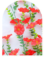 Guirlande de fleurs artificielles en soie pour extérieur, 45 têtes de glycines suspendues, pour décoration murale de jardin et de mariage