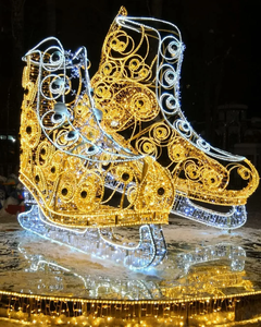 Santa Boot Christmas <b>Lights</b> Glowing Boot Shape Decor for Garden Porch Display - Product Image 1