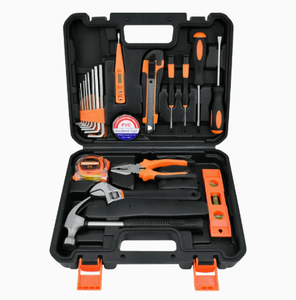 General Repair Tool <b>Set</b> With Screwdrivers <b>Pliers</b> Hammer Tape Measure Level Hex Wrenches Adjustable Wrench Hard Case - Product Image 1
