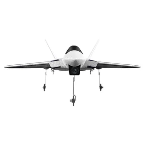 Avião rc hubsan f22, brinquedo ao ar livre rtf epo fpv 2.4ghz 4ch com câmera 720p, transmissor de aeronave rc com gps, drone escovado