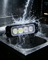 Feux de signalisation d'avertissement à LED 12W, 16 modes stroboscopiques, pour montage latéral sur camion, boîtier en alliage d'aluminium, multicolores, clignotants d'urgence