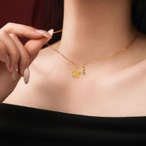 Collier pendentif cheval du zodiaque en argent sterling 925 avec zircone 5A, design mignon et délicat, bijoux fins Dylam pour femmes - Product Image 6