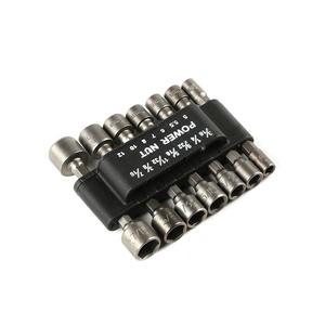 Juego de llaves de vaso hexagonales no magnéticas de 5-13 mm de venta directa de fábrica, 9/14 piezas, con varilla de extensión estriada, destornillador OEM personalizable incluido - Product Image 1