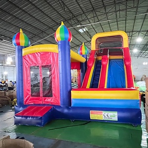 Structure de jeu gonflable pour fête d'anniversaire, centre de jeux gonflable, toboggan, château gonflable personnalisé en PVC durable - Product Image 1
