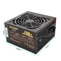 Manmu Sertifikalı Sessiz Çoklu Konnektörlü ATX3.1 PCIe5.1 RGB 750W 80 Plus Gold Güç Kaynağı 12V Oyun Bilgisayarı Sertifikalı Stokta