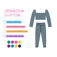 Ensemble de yoga d'été uni en gros pour bébés filles – Style décontracté et tendance – Faible MOQ – Ensembles de vêtements pour filles