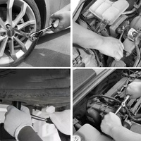 KAFUWELL SS13046A – Jeu de clés à douille CR-V 46 pièces 1/4" DR, outils de réparation automobile professionnels de qualité industrielle