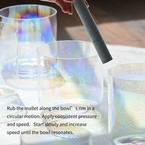 SUCCESS Alchemy - Juego de Cuencos de Cristal Coloridos, Cuenco de Cristal Transparente, Cuencos de Cuarzo Cristal para Yoga y Meditación - Product Image 2