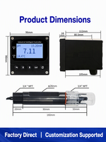 Sonde de pH en composite plastique pour détection de la qualité de l'eau en ligne, électrode acido-basique personnalisable pour OEM