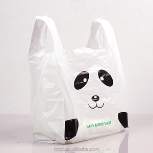 Bolsa de chaleco de plástico portátil personalizada al por mayor embalaje para llevar PBAT <span class=keywords><strong>PE</strong></span> personalizado para supermercado bolsa de camiseta universal en blanco - Product Image 5