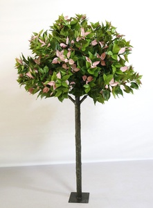 Grand arbre artificiel de <span class=keywords><strong>cerisier</strong></span> rouge géant pour intérieur, avec centre de table rouge, pot personnalisé, branches et buissons en plastique - Product Image 4