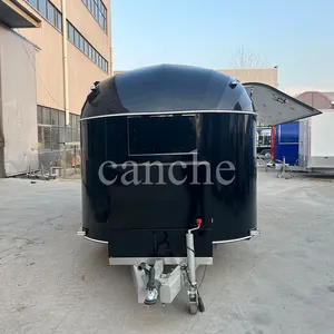 Remorque de camping mobile noire de 5 m, kiosque de cuisine en plein air avec équipement - Product Image 6