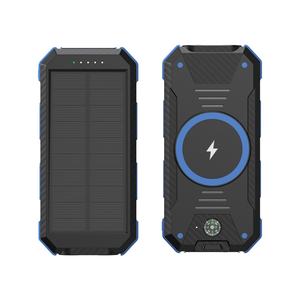 Batterie externe solaire sans fil étanche 10000 mAh pour urgences en extérieur, idéale pour téléphones portables (vente en gros) - Product Image 1