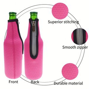 Neoprene Insulated <b>Cooler</b> Covers Sleeves for Standard 12oz Long <b>Neck</b> Beer Bottles Custom Logo Welcome Gifts Creative Design - Product Image 2