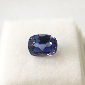 Pierre précieuse de Tanzanite bleu clair de forme coussin de 2,5 carats cultivée en laboratoire, fabrication de bijoux, pierre de Tanzanite synthétique hydrothermale - Product Image 1