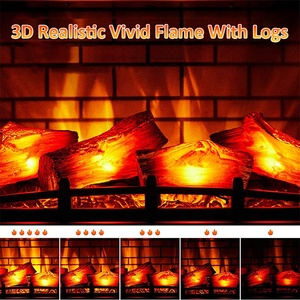 JJPRO Greenfly, superventas, calefacción rápida, chimenea portátil montada en la pared, soporte de TV, luz LED, efecto de llama, calentador de chimenea eléctrico - Product Image 2