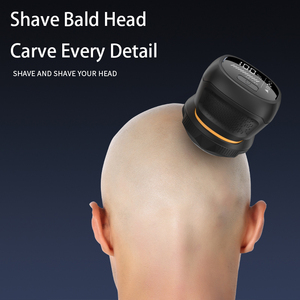 Electric Beard Trimmer for Bald Men Super Large Single <b>Head</b> Magnetic <b>Razor</b> Cordless USB Portable Household English - Product Image 2