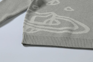 Custom Sweater Jacquard Pattern Winter Knitwear Crew Neck Pullover Knitted Jumper Casual Cotton Knit Top Custom Sweater Men - Product Image 5