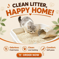OEM Pasir Kucing Tofu Alami Cepat Menggumpal Dapat Dibuang di Toilet Bebas Debu Kontrol Bau Bebas Bau Biodegradable Pellets