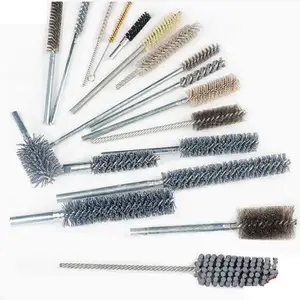 High quality steel pipe cleaner steel wire brush cleaning condenser stainless steel wire tube brush