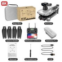 طائرة بدون طيار SF102 KF102Max مع كاميرا احترافية بدقة 4K ومحرك بدون فرش ومحور ثنائي الاستقرار، موديل 2022 بالجملة، مقارنة بـ SG906 908 Max