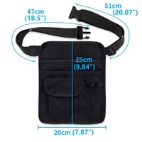 Tablier de serveur pochette de taille sac d'argent utilitaire tablier de service de travail pour hôtel Bar toile Restaurant serveur sac de taille