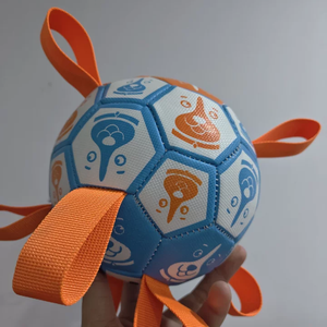 Juguete masticable ecológico personalizado para perros, juguete masticable con forma de balón de fútbol adecuado para masticadores agresivos, juguete interactivo duradero para mascotas. - Product Image 4