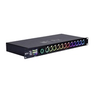 Amplificateur de signal intelligent DMX512 RDM 4 entrées 12 sorties, répartiteur DMX 12 canaux, amplificateur de signal isolé, distributeur pour projecteurs LED mobiles