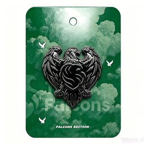 Spilla Magnetica Personalizzata Nera con Aquila a Doppia Testa in Rilievo, Distintivo in Metallo Smaltato Morbido con Cartoncino Stampato per Souvenir di Squadra - Product Image 4