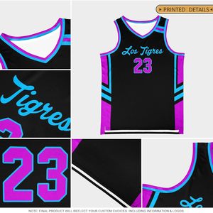 Custom Basketball Jersey Personalized <b>Name</b> Number Men Youth Kids V Neck Moisture Wicking Sublimated Tank Top - Product Image 4