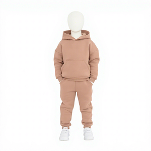 Conjunto Deportivo de Dos Piezas con Capucha para Niños, Verano, Color Sólido, Transpirable, Secado Rápido, Ligero, con Cierre de Cordón - Product Image 1