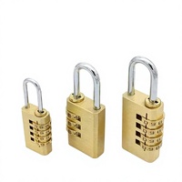 Cadenas à combinaison en laiton de diverses spécifications pour usage domestique et en dortoir, étanche, sans clé, petit cadenas pour armoire de rangement
