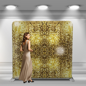 <span class=keywords><strong>Backdrop</strong></span> Foto Booth Kain Tension Cetak Kustom Dua Sisi 8x8, Pemasangan Cepat, untuk Fotografi Acara - Product Image 1