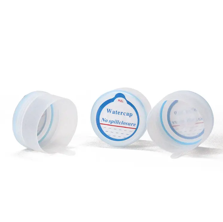 Tampas de garrafa de água potável, tampas personalizadas de 55mm 19 lt sem fechamento para garrafa de água mineral purificada para barril de água potável