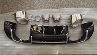 Pour Audi TT 2015-2018 TT/TTS TTRS Grille de pare-chocs avant et diffuseur arrière tuyau d'échappement