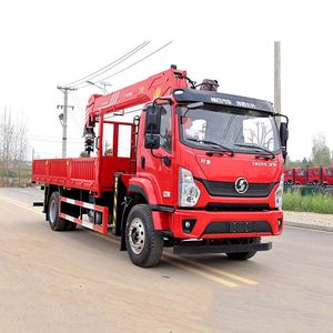 Camion de transport à plateau avec grue montée sur camion Shacman 4x2 8 tonnes avec échelle d'accès - Product Image 2