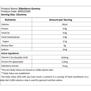 ग्फेंग हॉट सेलिंग एल्डरबेरी विटामिन CD3 जिंक हल्दी 5-इन-एक 60-गिनती हार्ड कैप्सूल 2 प्रतिदिन वयस्कों के लिए - Product Image 2