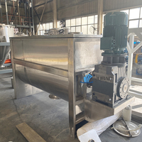 Mélangeur à ruban horizontal en acier inoxydable pour le mélange de poudre en vrac dans les usines de matériaux de construction