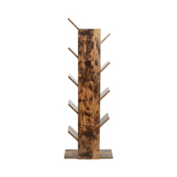 Étagère à livres en forme d'arbre à 10 niveaux, organisateur de rangement, étagères pour livres/revues, bibliothèque avec étagère pour bureau, salon - Brun