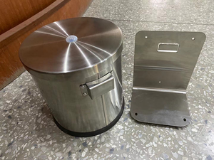 Dispensador de Lenços de Academia em Aço Inoxidável 201 Preto, de Chão ou Montado na Parede - Product Image 4